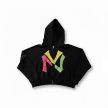 Load image into Gallery viewer, Black NY Hoodie - White Background
