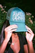 Load image into Gallery viewer, BLESSED Rhinestone Trucker Hat
